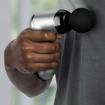 Porodo Lifestyle 12V Varying Speed Mini Massage Gun With USB-C Port 2000mAh - White